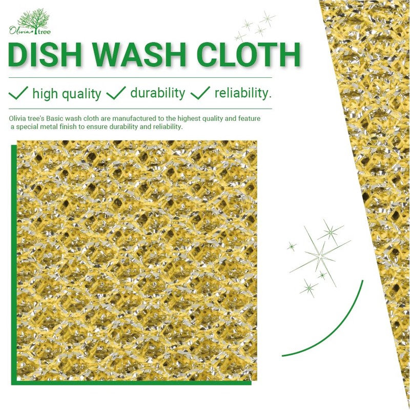 Olivia tree Rugged Glitter Dish Wash Net Heavy Duty, 2Pcs