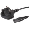 Pro Elec PEL00809 UK mains Plug to C7 Lead, Black,