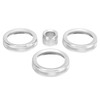 4Pcs A/C Knob Ring Trim Volume Adjuster Decor Fit for