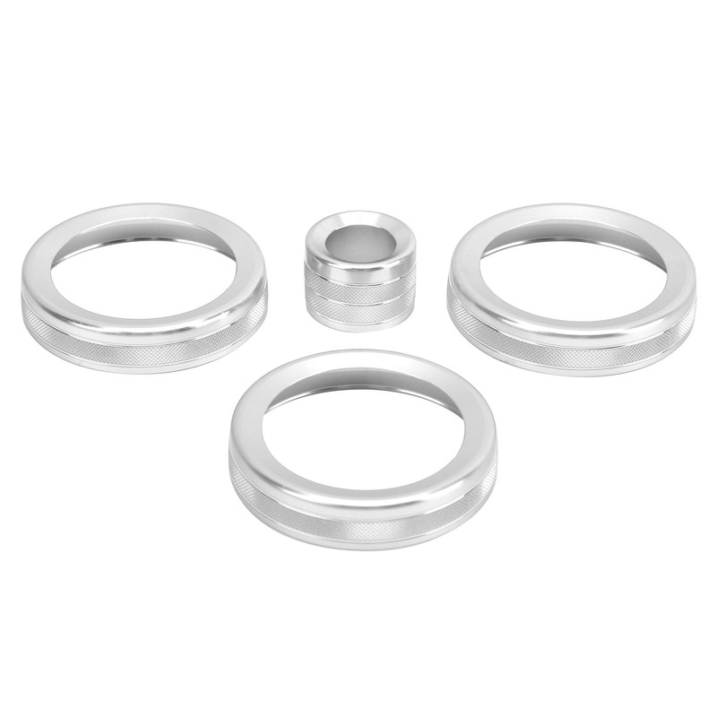 4Pcs A/C Knob Ring Trim Volume Adjuster Decor Fit for