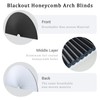 Arch Window Shades Blackout Cellular Honeycomb Blinds Half Circle Cordless
