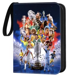 Football Trading Card Album, Football Cards Folder Collector Folder, 50 Pages 400 Card Capacity, Football Scrapbook, Sports Card Holder for Football with Zip, SC01