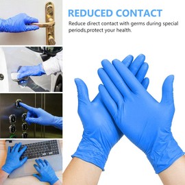 Disposable Gloves, 100Pcs Vinyl Gloves Non Sterile, Powder Free, Latex Free - Cleaning Supplies, Kitchen and Food Safe, Medium (Pack of 100)