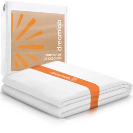 Dreamlab Protector de Colchón Tela Suave 100% Impermeable e hipoalergénico, a Prueba de ácaros, Tamaño Queen