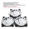 3Pcs Computer Chassis Cooling Fan Mute 6‑Pin Dual RGB Lights