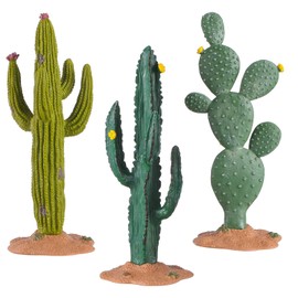 IMIKEYA 3pcs Artificial Cactus: Simulated Cactus Ornament Faux Cactus Plants Succulent Fake Cacti Microlandscape Plant Statue Decor