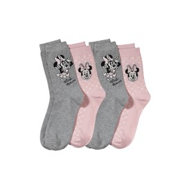 ONOMATO! Minnie Mouse Women's Socks Pack of 4, multicoloured
