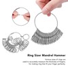 Ring Sizer Set Aluminum Finger Sizing Gauge Polishing Wood Mandrel