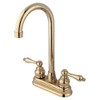 Kingston Brass KB492AL Victorian High-Arch Bar Faucet, 4-3/4", Polished Brass