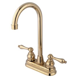 Kingston Brass KB492AL Victorian High-Arch Bar Faucet, 4-3/4", Polished Brass