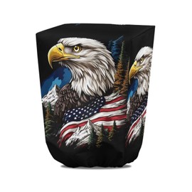 Wismoutput American Flag Eagle 300D Polyester Waterproof Universal Trailer, RV Jack Cover, Electric Tongue Jack Cover, Automotive Accessories