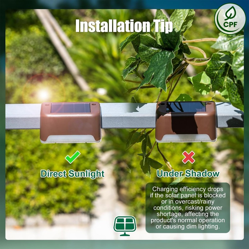 SOLPEX Solar Deck Lights Outdoor 16 Pack, Solar Step Lights