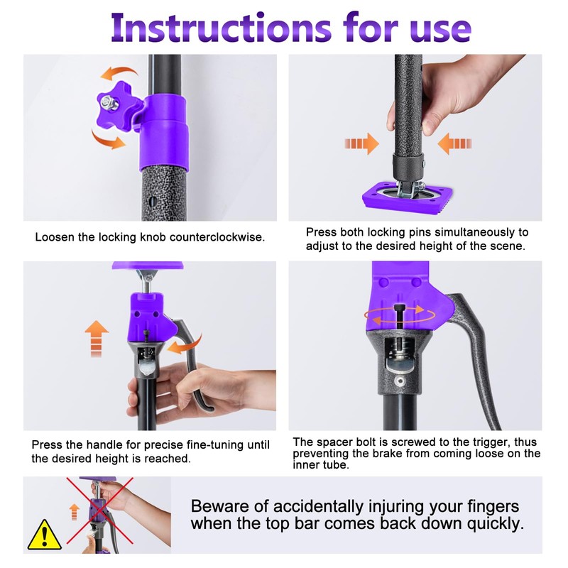 MAKA ZARION Cabinet Jacks for Installing Cabinets, Adjustable Support Pole,