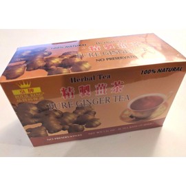 2 Boxes x 20 Tea Bags Royal King 100% Natural Pure Ginger Tea (40 Tea Bag Total)
