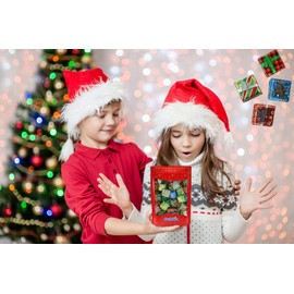 Fruidles Rich Christmas Chocolate Presents Squares Design, Smooth & Creamy Chocolate Presents, Holiday Party Bag Fillers, Individually Wrapped Multicolor Foils, Kosher Certified Dairy (Half-Pound)