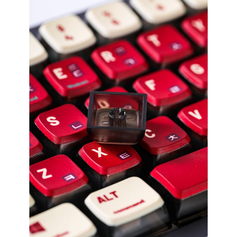 XDK Backlit Keycaps Red Shine Through PBT Keycaps, Pudding Keycaps