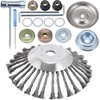 PLAXNS 10 Inch Rotary Steel Wire Brush Cutter Trimmer Head