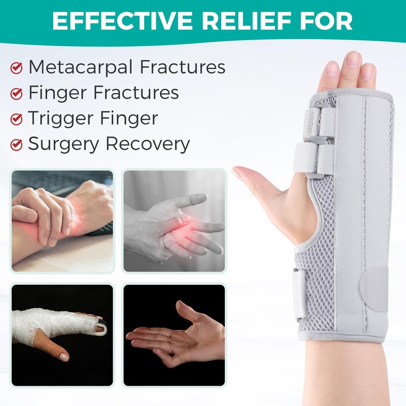Trigger Finger Splint,Hand Brace with Finger Support,Right or Left Adjustable