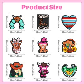 XHAOYEAHX - Juego de abalorio focales de silicona para bolígrafos, accesorios de vaca, 60 piezas de abalorio redondas coloridas para hacer llaveros, pulseras, collares, manualidades hechas a mano