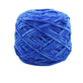 Clisil Knitting Chenille Yarn 8oz/250g DIY Royal Blue Velvet Chenille Yarn Bulky Luxury Polyester Chenille Yarn for Crochet Hat Scarf Sweater Shawl