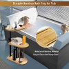 BeGyoku 3 Layer Bathtub Tray Table,Bamboo Swivel Bathtub Side Table