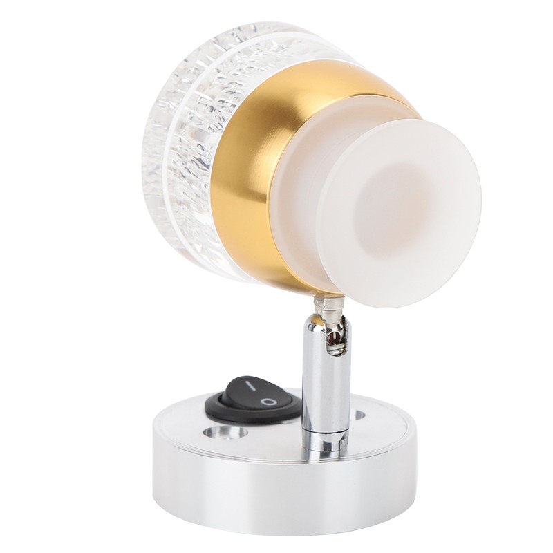 12V-24V LED Dual Heads Spot Light Switch Oval Bedside Reading