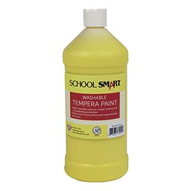 School Smart Washable Tempera Paint, Quart, Yellow