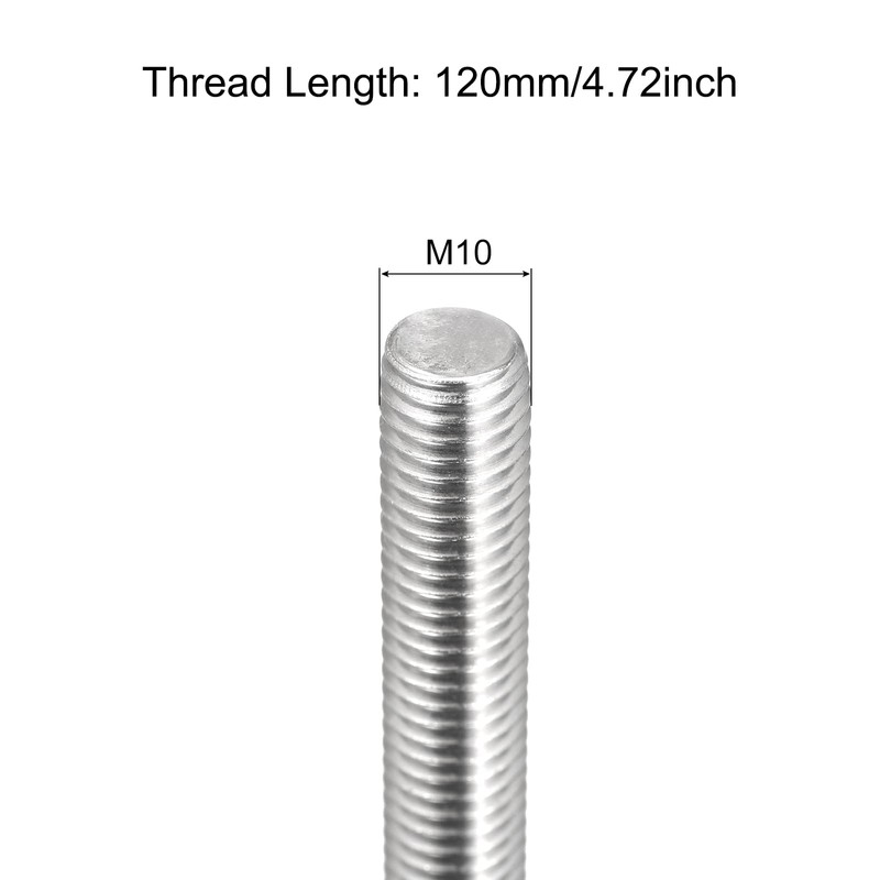 QUARKZMAN Threaded Rod M10 x 120 mm Fully Threaded Rod