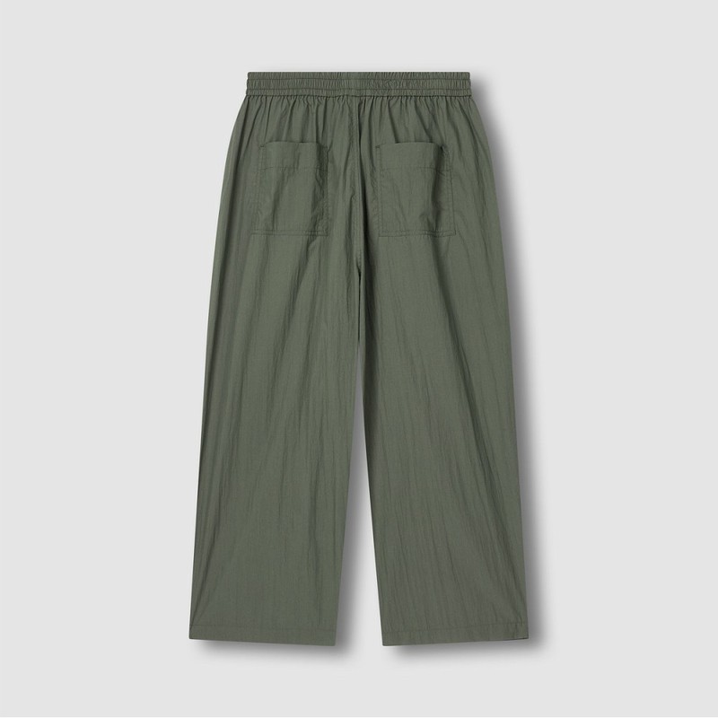 JAJU [JAJU] Women's Crisp Easy Banding Pants_Khaki