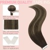 FUOTONBUTY Tape Extensions Real Hair Double Stitched, Ombre Dark Brown