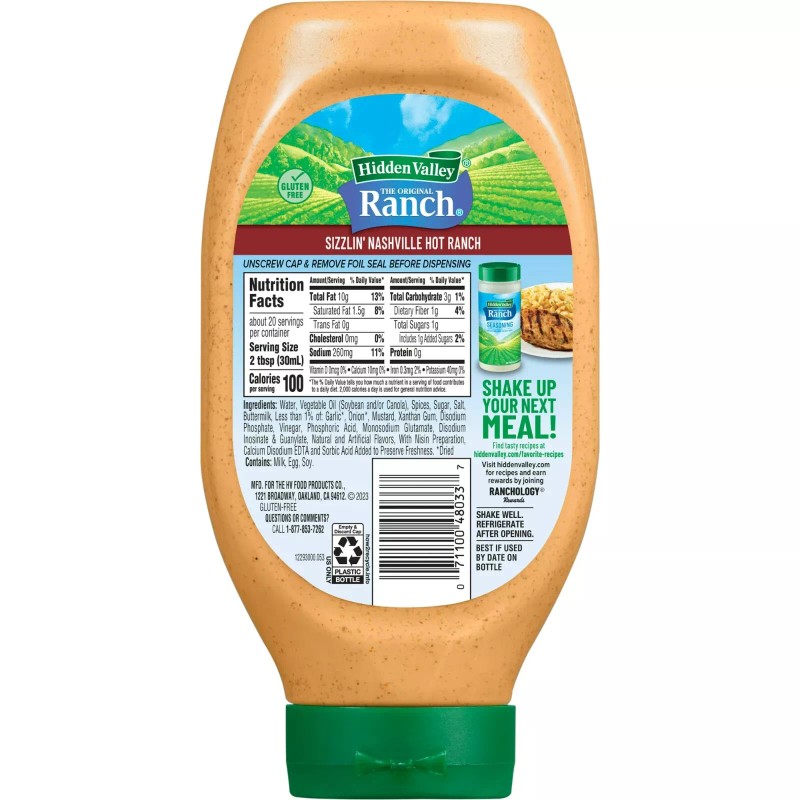Hidden Valley 6-Pack Hidden Valley Sizzlin' Nashville Hot Ranch Dressing,