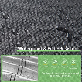 Patio Round Furniture Cover for Outdoor Bar Table Set 84" Dia x 44" H, All Weather Protection