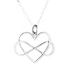 Sister Birthday Gift, Infinity Heart Necklace, Sterling Silver Jewelry Women,