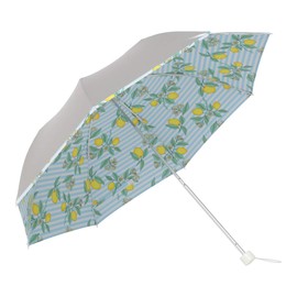 LIEBEN-0590 (0577) Parasol, Lightweight, Foldable, For Both Rain and Shine, UV Protection, Light Blocking, Thermal Blocking, Cool Umbrella,, lemon blue