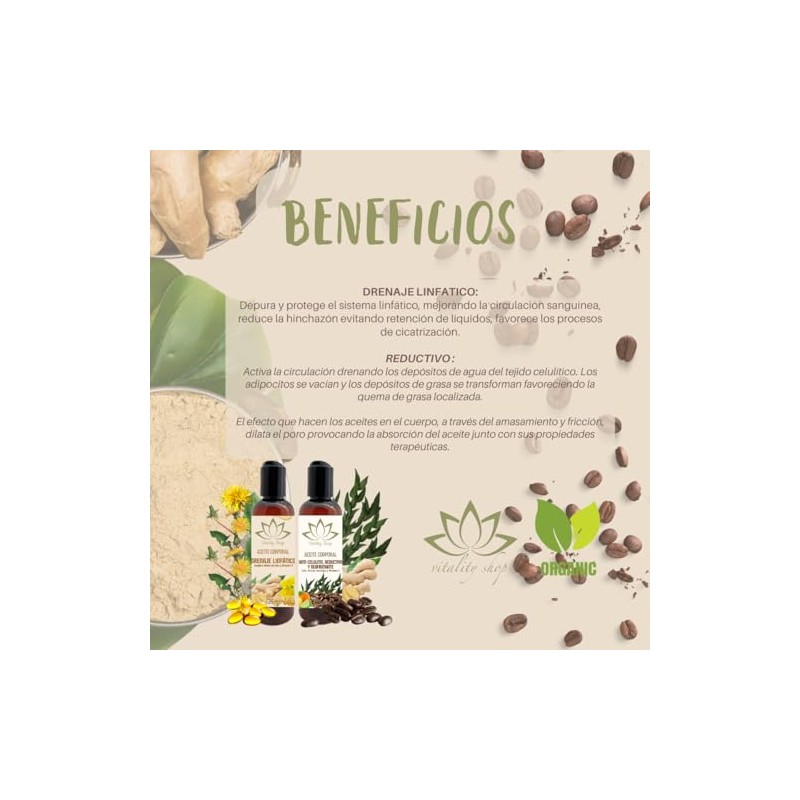 Dúo De Aceites Orgánicos Para Masaje Corporal Con Vitamina E
