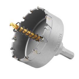 AOKAIMIAR 2-3/4 Inch Carbide Hole Saw with Titanium Plated Center Drill Bit, Heavy Duty TCT Hole Saw Metal Hole Cutter for Stainless Steel Iron Copper Brass Aluminum Alloy