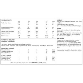 King Cole 4752 Knitting Pattern Girls Easy Knit Raglan Sleeve Cardigans in King Cole Comfort Aran