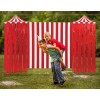 NE-AS Red White Stripe Circus Tent Wall Backdrop Carnival Party