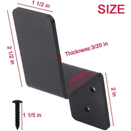 KSWLOR 2x4 Door Barricade Brackets Heavy Duty Metal Drop Open Bar Security Door Lock Bracket | Door Barricade Closed Bar Holder with Pin Hole | Easy and Effective Security Measure (2)