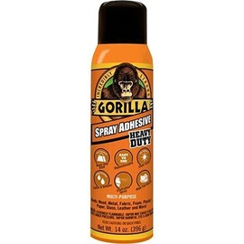 Gorilla Heavy Duty Spray Adhesive, Multipurpose and Repositionable, 14 Ounce, Clear, 4 Pack