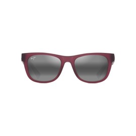 Maui Jim Kaulike Square Sunglasses, Matte Transparent Fuchsia/Neutral Grey Polarized, Large