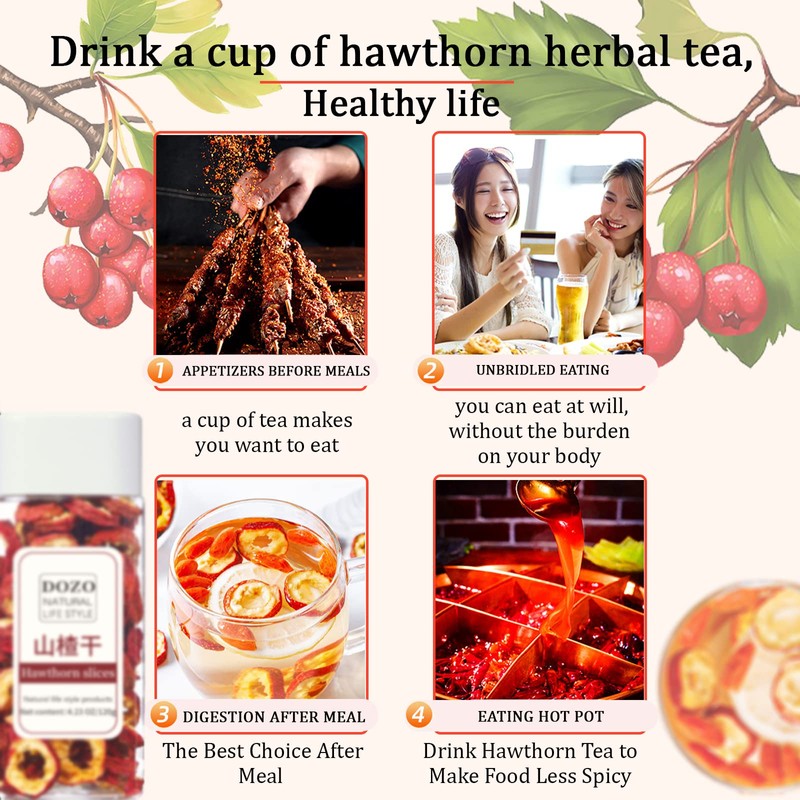 DOZO DOZO Dried Hawthorn Berries Hawthorn Berry tea 8.46oz/240g &