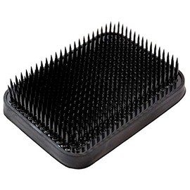 KAKURI Kenzan Flower Frog Black Large Square 3.8", Japanese Ikebana Flower Arrangement Supplies, Professional Flower Holder Pin Frog, Japanese Stainless Steel, Made in Japan