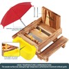 MIXXIDEA Wooden Squirrel Feeder Table with Water Bowl, Squirrel Picnic