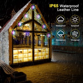 Acxilexy Pack of 4 Fireworks Fairy Lights, 480 LEDs, USB Hanging Fireworks Lights, 8 Modes Waterproof Fireworks Light, Remote Control, Copper Wire Fireworks Lights for Balcony, Garden Decoration