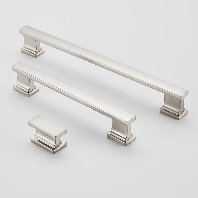 GOFFIDECO 10 Pack 5 Inch(128mm) Brushed Satin Nickel Kitchen Cabinet