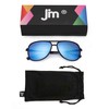 JM Retro Polarized Aviator Sunglasses Mirror Lightweight Eyeglasses for Men