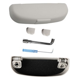 GAFAT Glasses Holder Glasses Case for Volvo XC40 XC60 XC90 V60 V90 S90 Polestar 2, Sunglasses Holder Glasses Case Interior Storage Box Organiser (Grey), gray