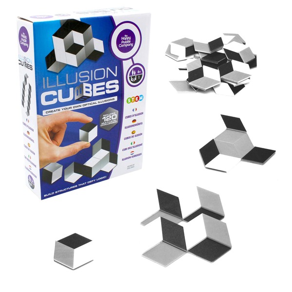 Illusion Cubes – Use 24 Double-Sided Hexagonal Tiles to Build