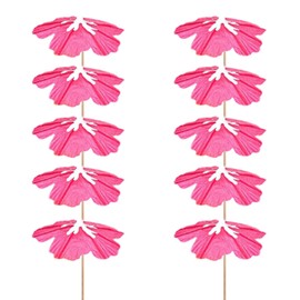 Cocktail Umbrellas for Drinks, Paper Multipurpose Umbrella Picks, Portable Hawaiian Decorations, Luau Parasols Toothpicks for Family Gathering